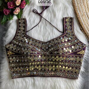 Darpan Real Mirror Saree Blouse